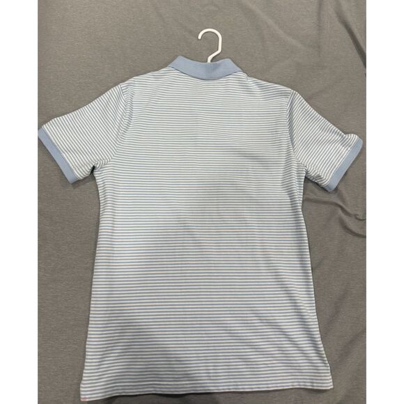 Vineyard Vines Men's Striped Polo Light Blue White Cotton Stretch S - Picture 4 of 6